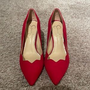 red heels jessica simpson size 7.5